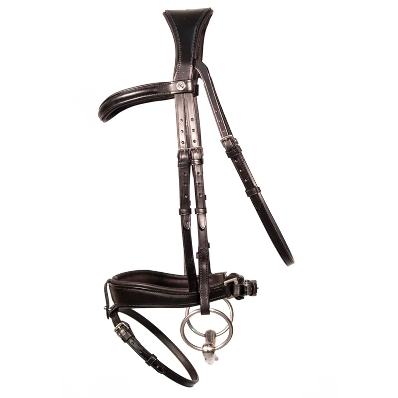 Henry James Dressage Bridle - Black-2